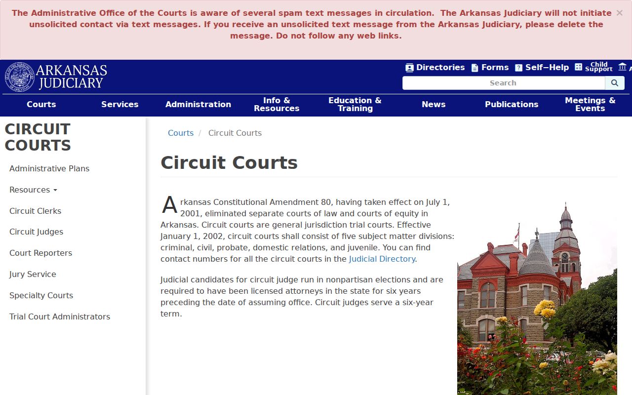 Conway County active warrants Circuit Court jurisdiction