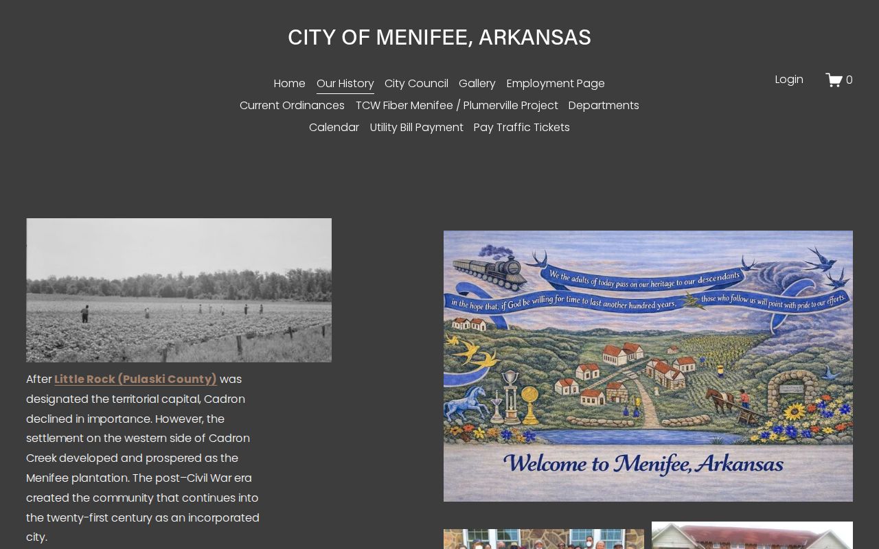 Official Menifee town history and local services page
